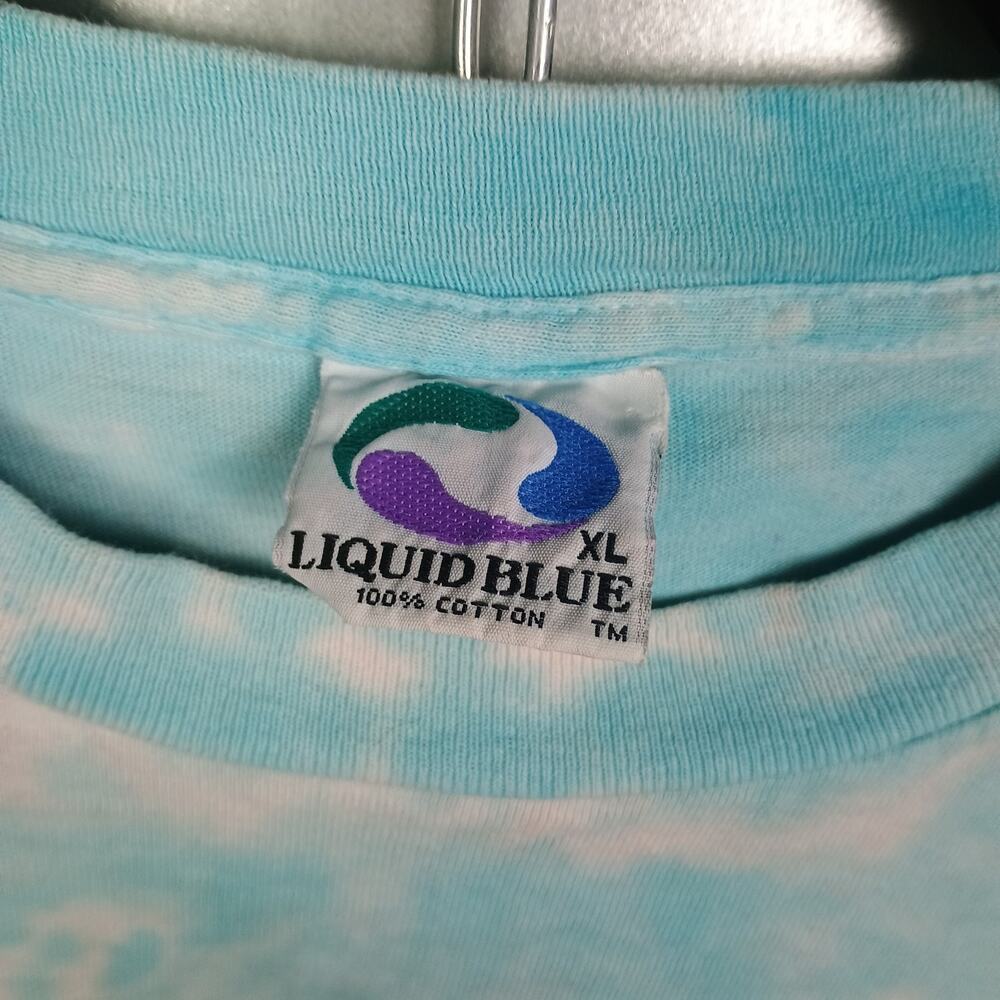 Grateful Dead Las Vegas Vintage 90s Roulette Liquid Blue Gamble Skull Shirt XL - Picture 3 of 9